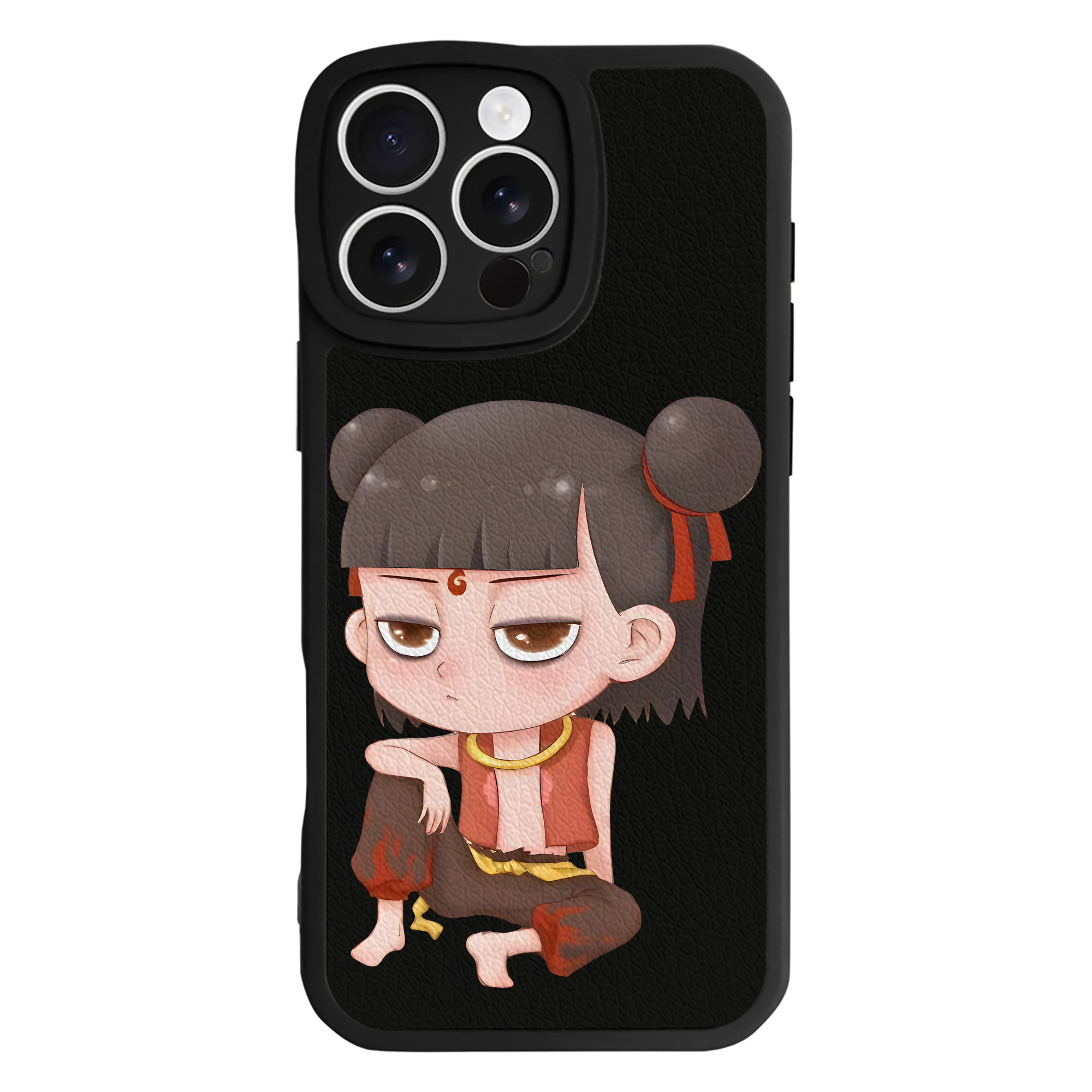 （画像用） Ne Zha 2 ナタ 魔童の大暴れ 【iPhone 16シリーズ対応】シリコンスマホケース（レザー調） 材質：シリコン